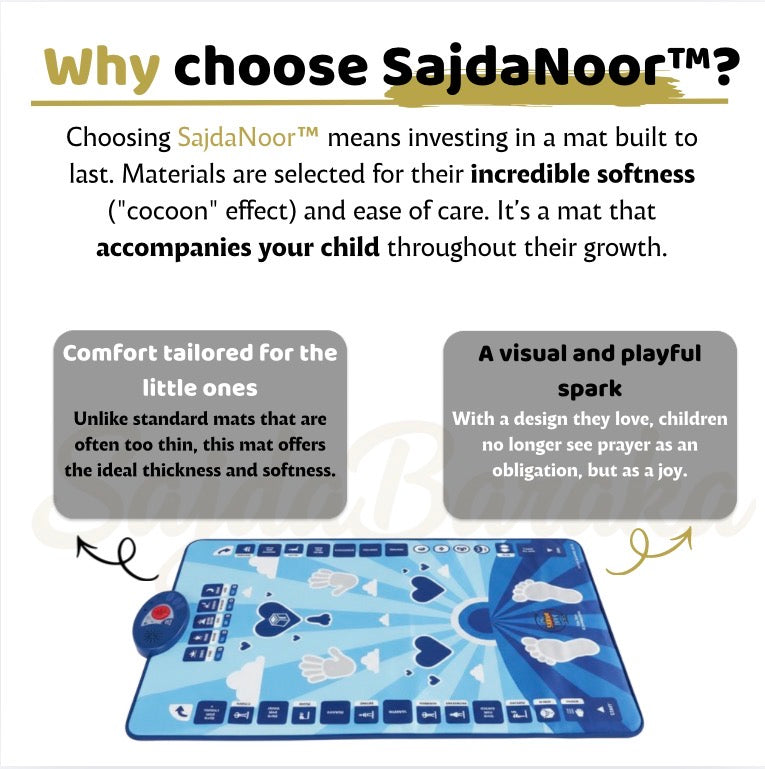 SajdaNoor™ – Offer him the pride of his first prayer.