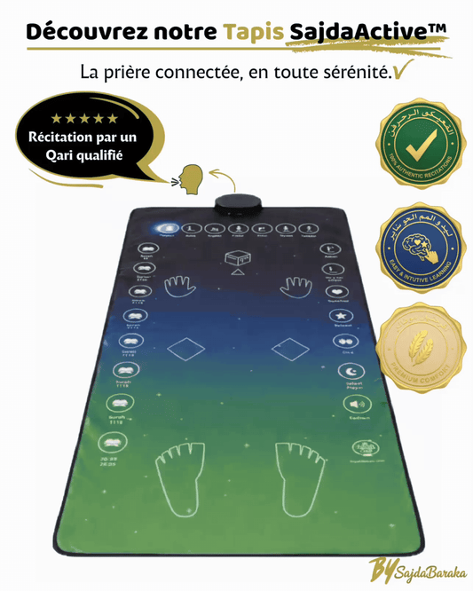 SajdaActive™ – Le tapis de prière qui t’accompagne pas à pas